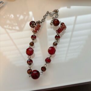 Red crystal necklace